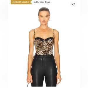 SUPERDOWN Chiarah bodysuit top in leopard